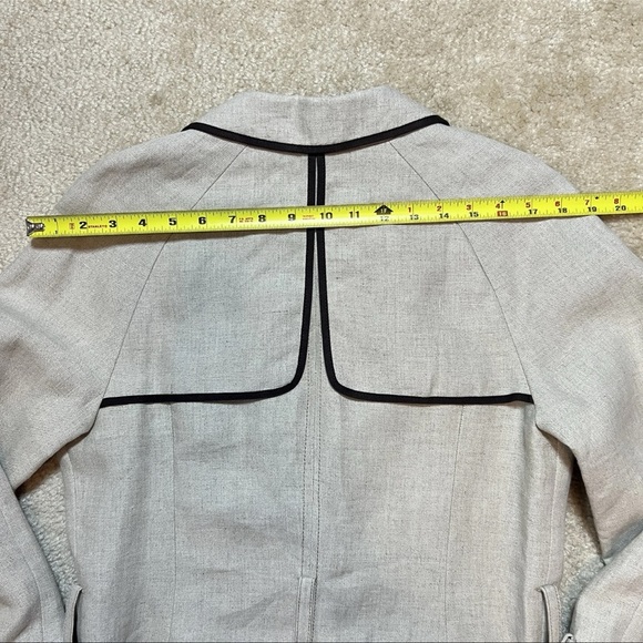 Ann Taylor Loft Linen Blazer Beige Cape Back Women's Size 8 - Picture 14 of 16